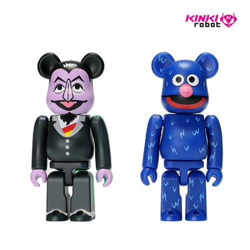 100%BEARBRICK COUNT VON COUNT &amp; GROVER 2PACK