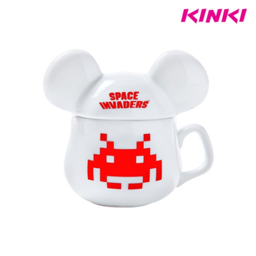SPACE INVADERS BE@RMUG WHITExRED